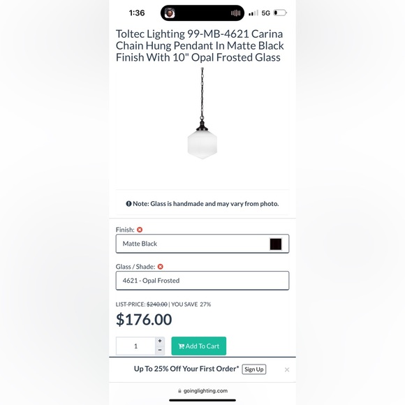 Toltec Lightning Chain Hung Pendant - Picture 2 of 7